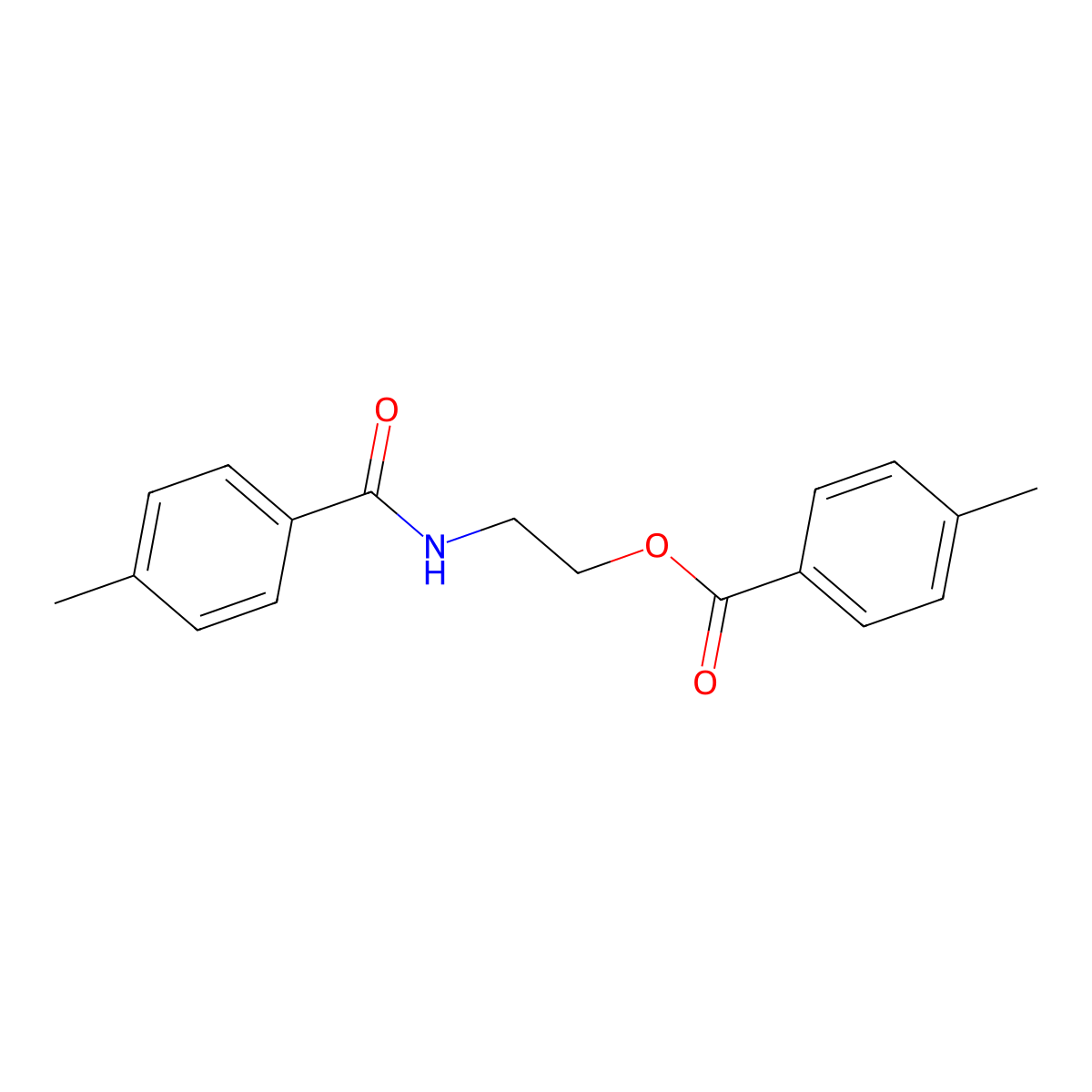 2-(4-Methylbenzamido)ethyl 4-methylbenzoate molecular structure, CAS 266354-62-5