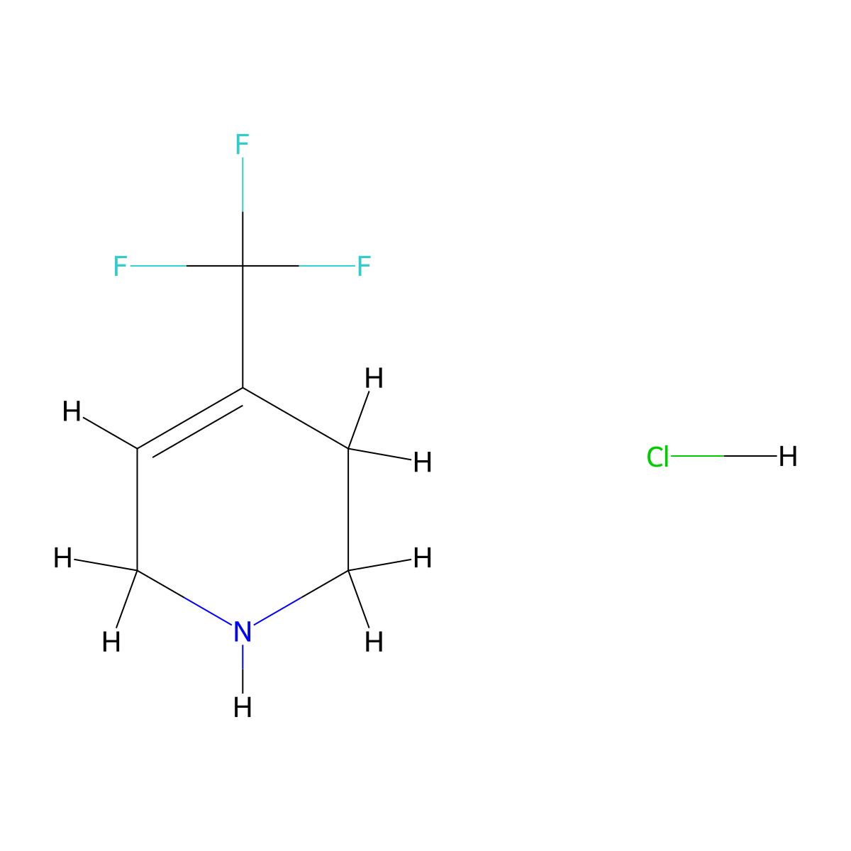4-(Trifluoromethyl)-1,2,3,6-tetrahydropyridine hydrochloride molecular structure, CAS 266359-12-0