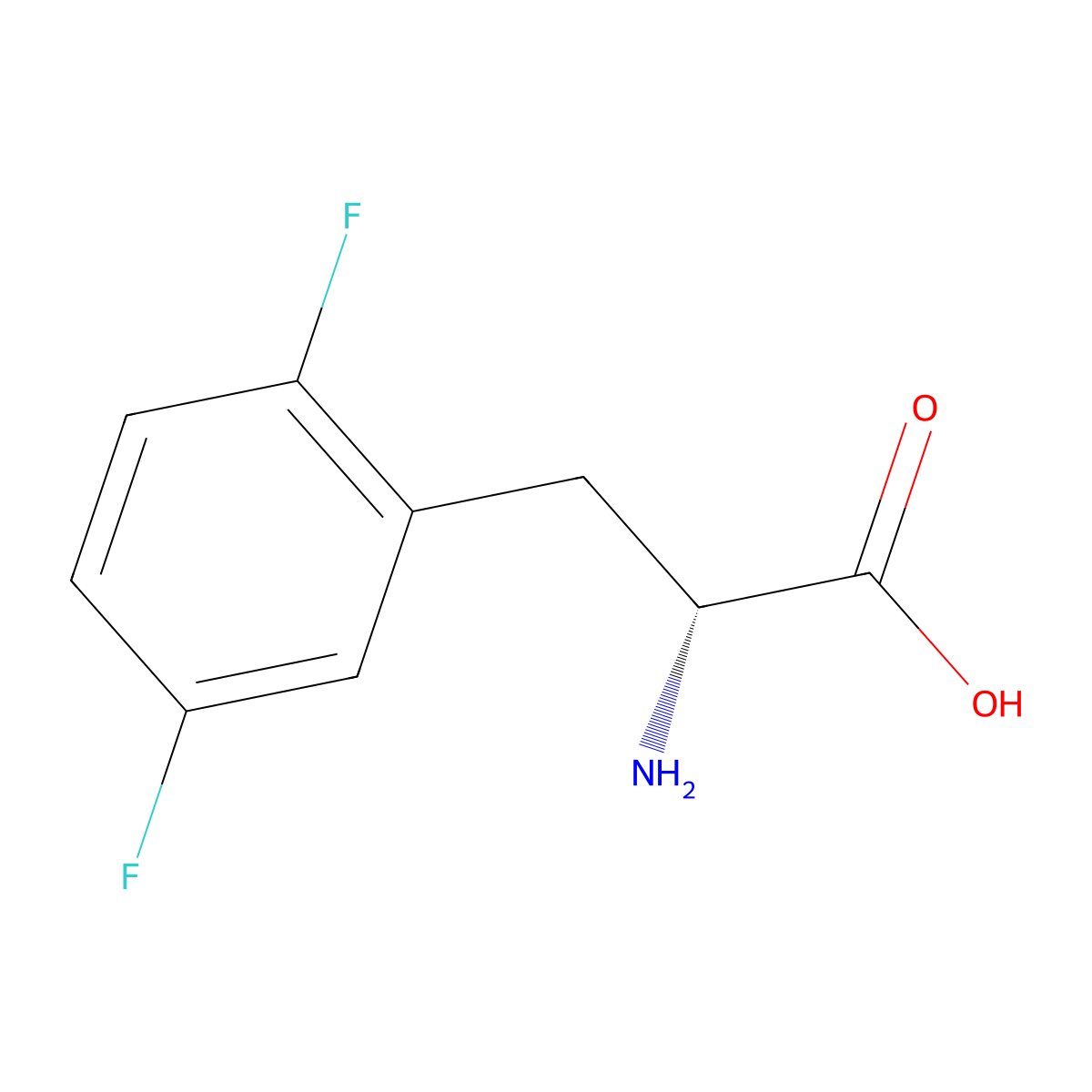 2,5-Difluoro-D-phenylalanine molecular structure, CAS 266360-61-6