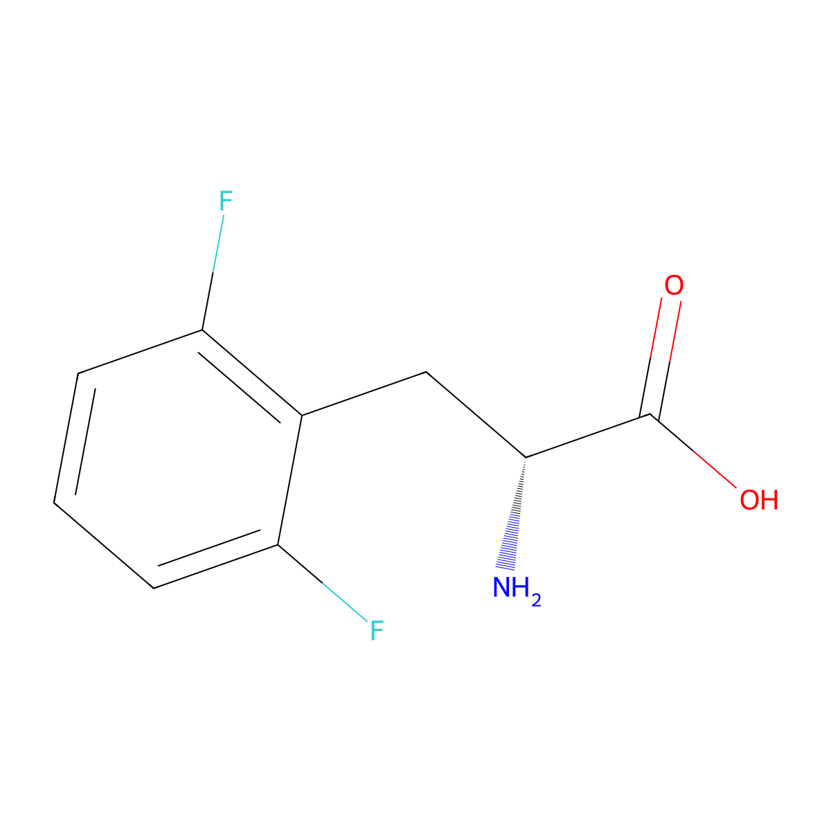 D-2,6-Difluorophenyl-alanine molecular structure, CAS 266360-62-7