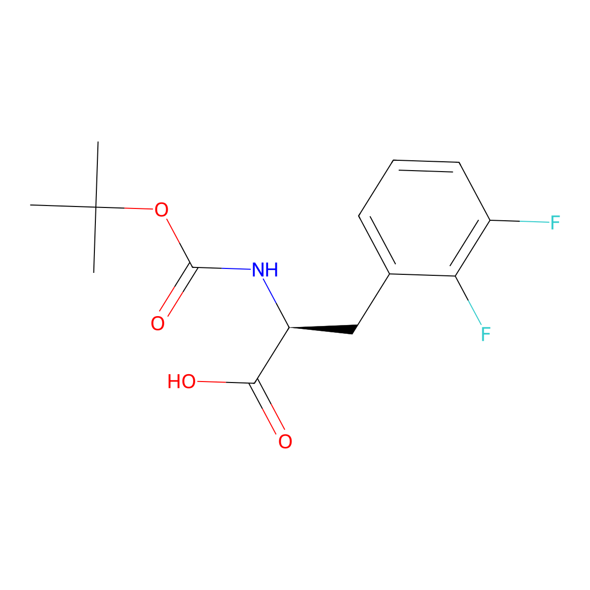 Boc-2,3-Difluoro-L-Phenylalanine molecular structure, CAS 266360-64-9
