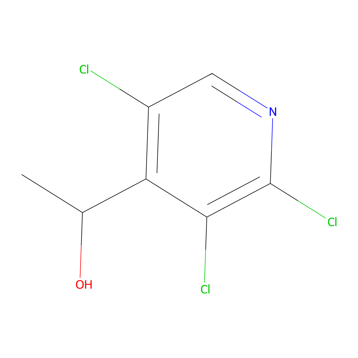2,3,5-Trichloro-|A-methyl-4-pyridinemethanol molecular structure, CAS 2663622-29-3