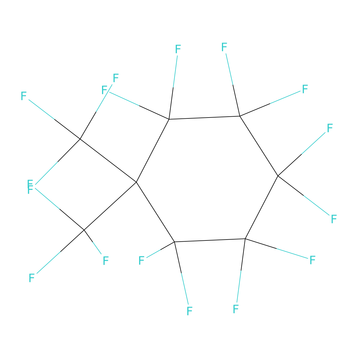 Decafluorobis(trifluoromethyl)cyclohexane molecular structure, CAS 26637-68-3