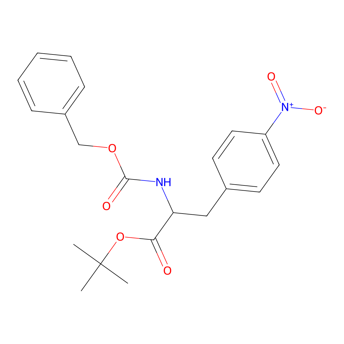 (S)-tert-Butyl 2-(((benzyloxy)carbonyl)-amino)-3-(4-nitrophenyl)propanoate molecular structure, CAS 2663703-16-8