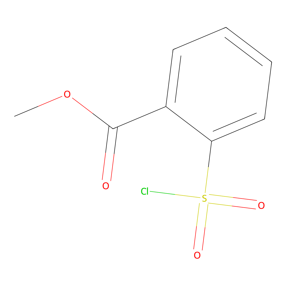 Benzoic acid, 2-(chlorosulfonyl)-, methyl ester molecular structure, CAS 26638-43-7