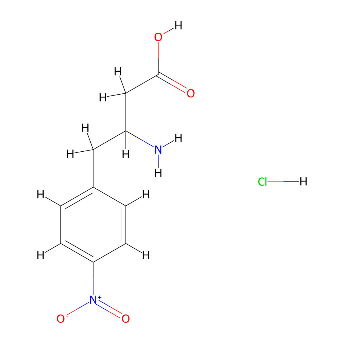 3-Amino-4-(4-nitrophenyl)butanoic acid hydrochloride molecular structure, CAS 2663980-69-4