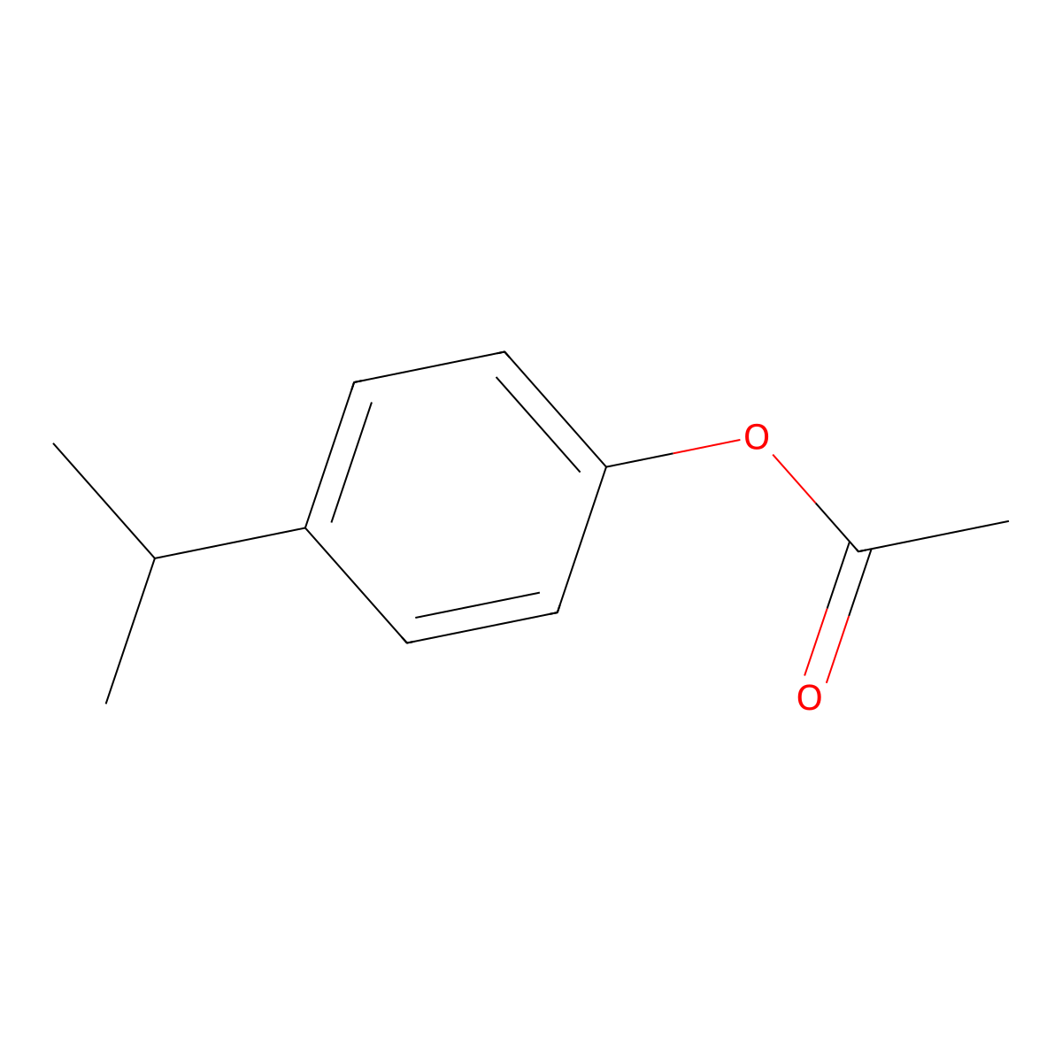 Phenol, 4-(1-methylethyl)-, 1-acetate molecular structure, CAS 2664-32-6