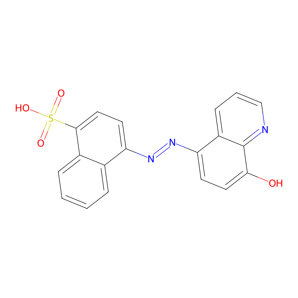 4-(8-Hydroxy-5-quinolylazo)-1-naphthalenesulfonic acid molecular structure, CAS 26644-96-2