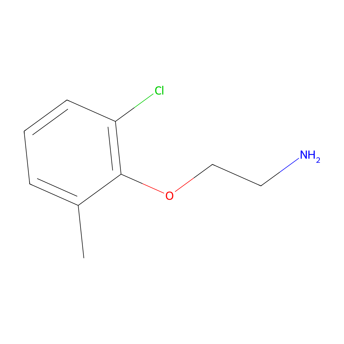 2-(2-Chloro-6-methylphenoxy)ethanamine molecular structure, CAS 26646-31-1