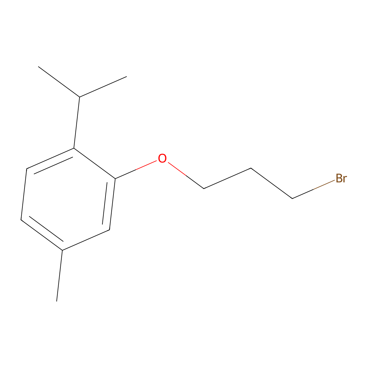 2-(3-Bromopropoxy)-4-methyl-1-propan-2-ylbenzene molecular structure, CAS 26646-40-2