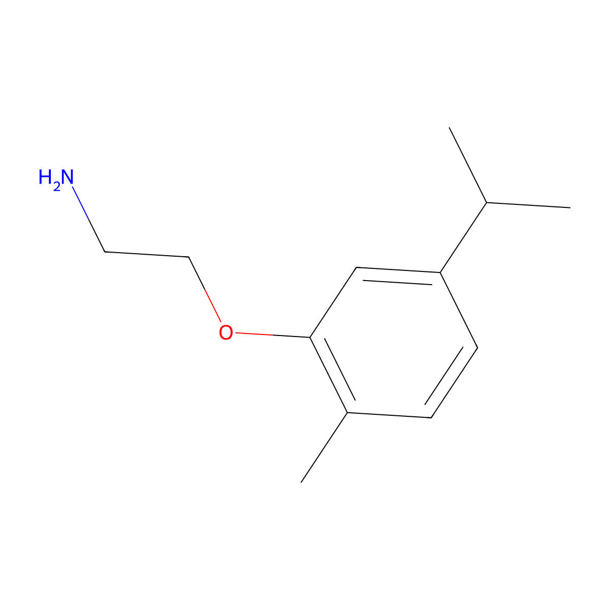 2-[2-Methyl-5-(1-methylethyl)phenoxy]ethanamine molecular structure, CAS 26646-60-6