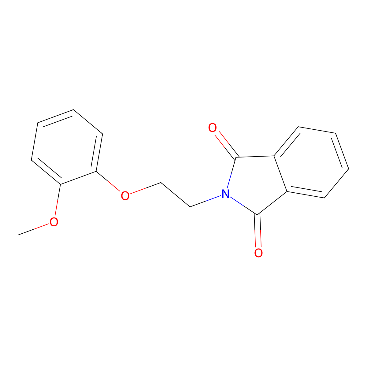 2-(2-(2-Methoxyphenoxy)ethyl)-1H-isoindole-1,3(2H)-dione molecular structure, CAS 26646-63-9