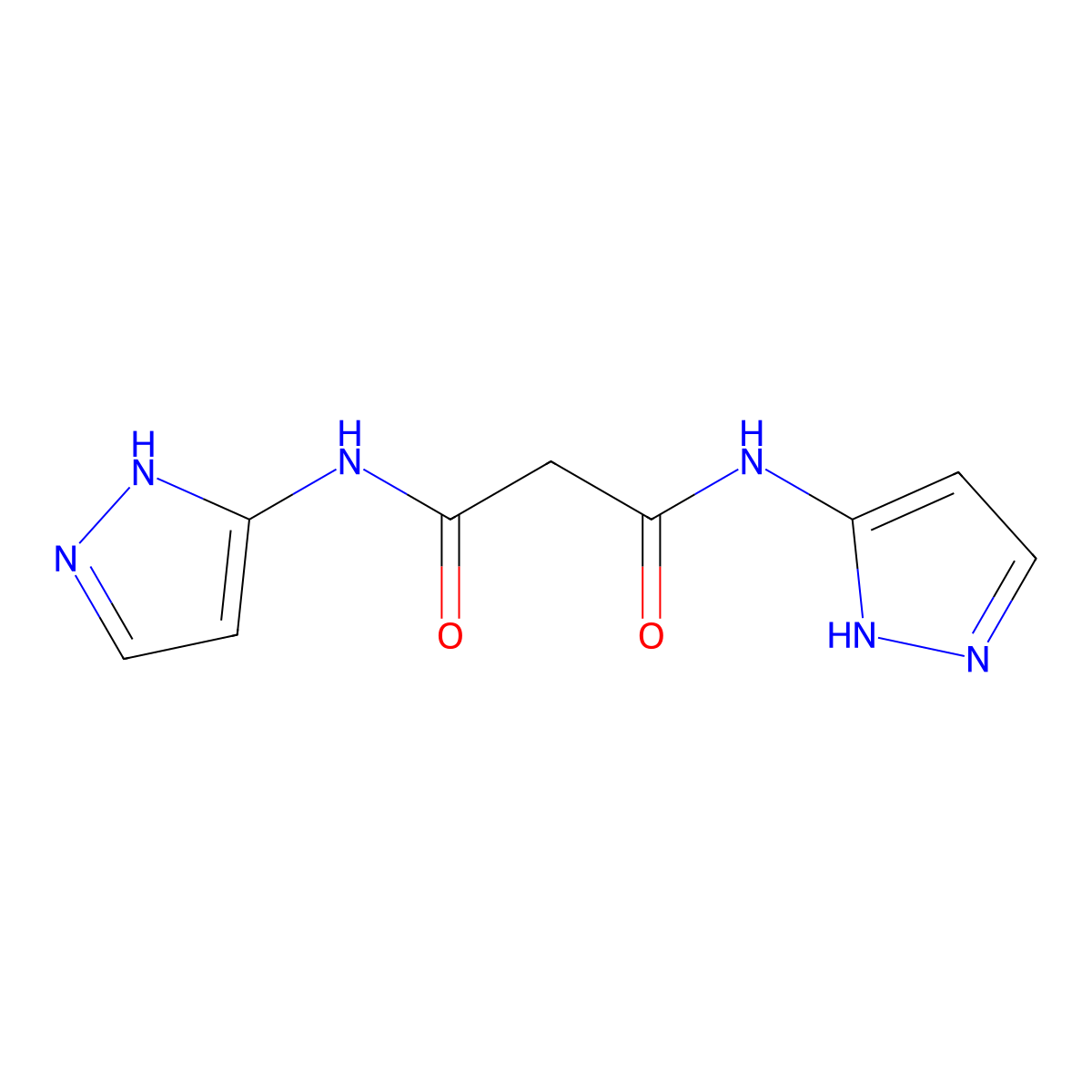 N,N'-Bis(2H-pyrazol-3-YL)propanediamide molecular structure, CAS 2664850-87-5