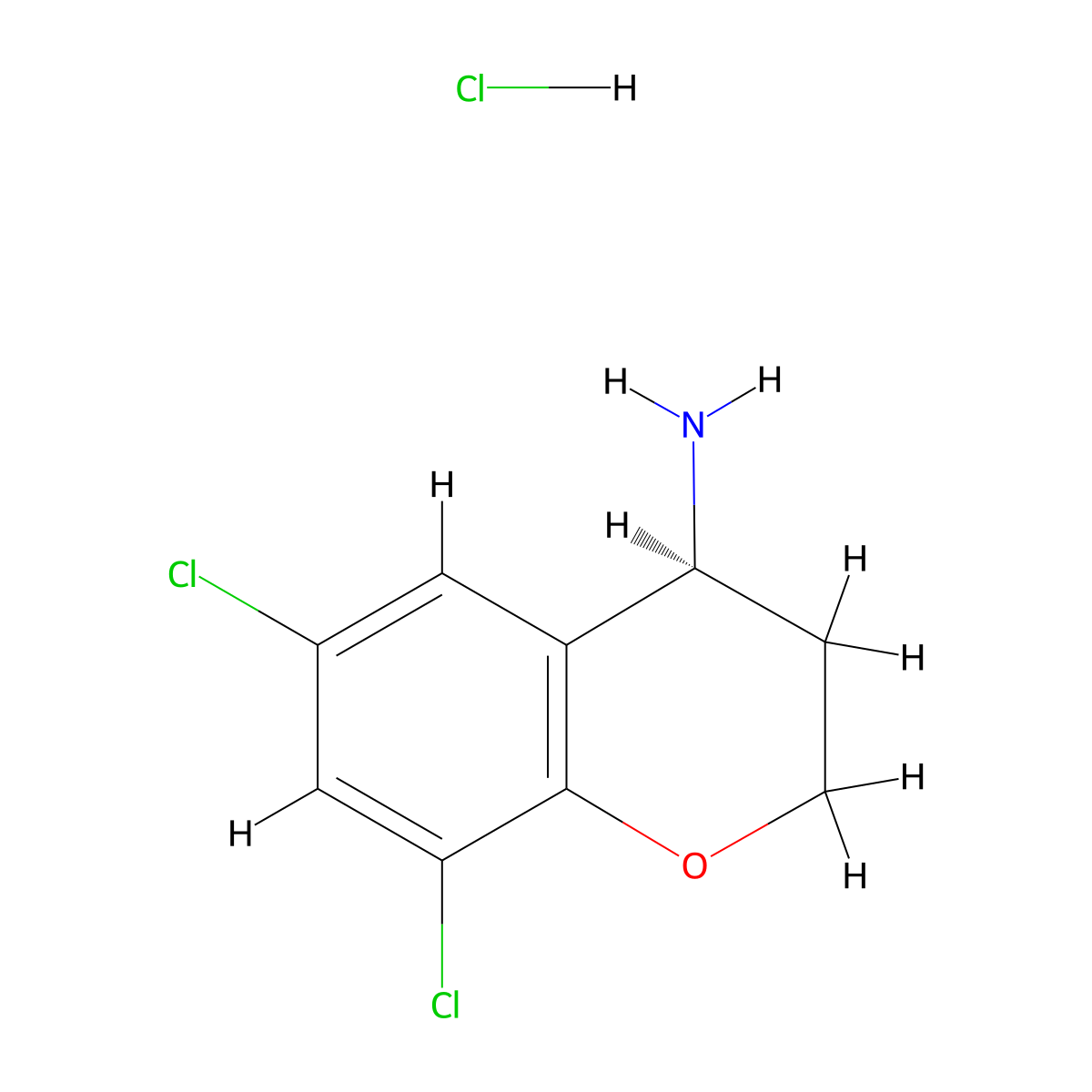 (S)-6,8-Dichlorochroman-4-amine hydrochloride molecular structure, CAS 2664977-57-3