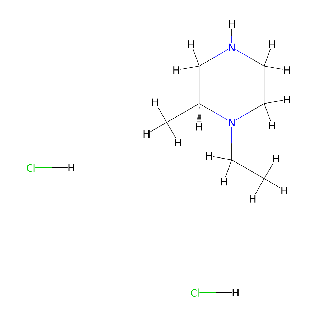 (S)-1-Ethyl-2-methylpiperazine dihydrochloride molecular structure, CAS 2664977-66-4