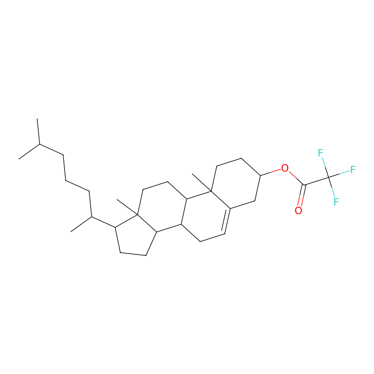 Cholesterol, trifluoroacetate molecular structure, CAS 2665-02-3