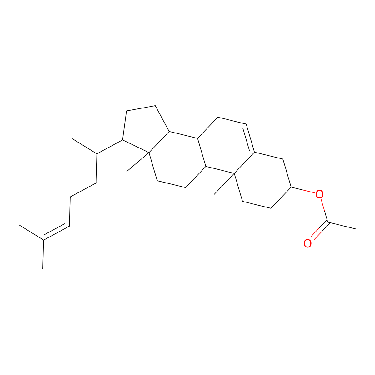 Desmosterol acetate molecular structure, CAS 2665-04-5