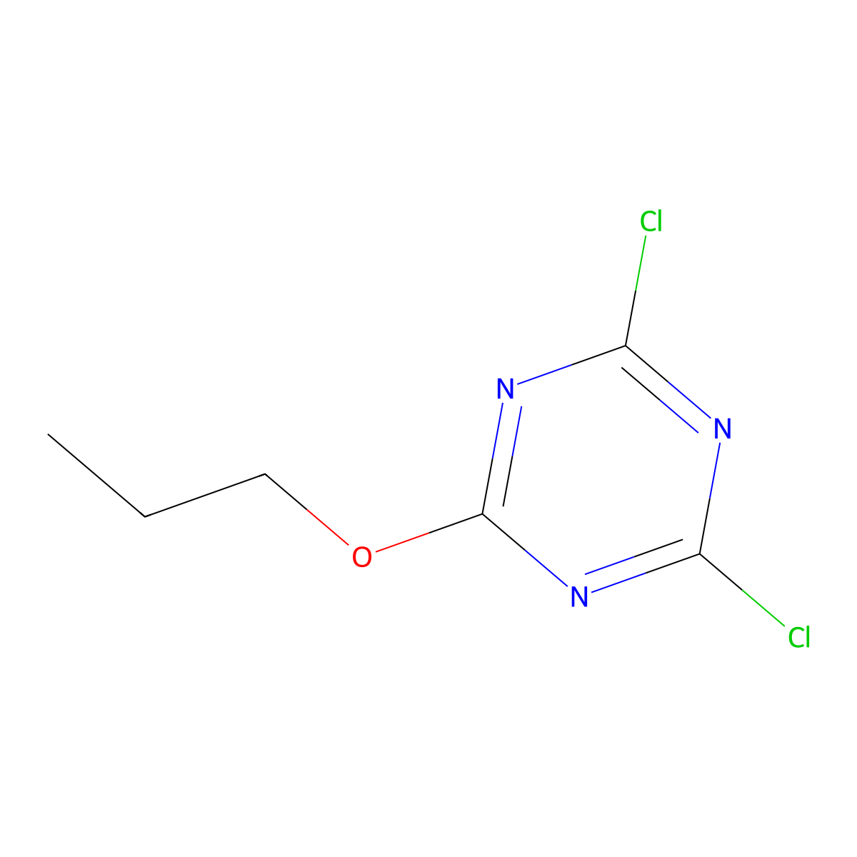 2,4-Dichloro-6-propoxy-1,3,5-triazine molecular structure, CAS 26650-75-9