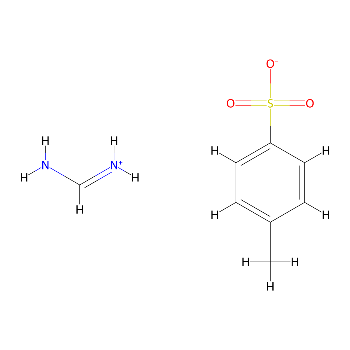 Iminomethanaminium 4-methylbenzene-1-sulfonate molecular structure, CAS 2665010-40-0
