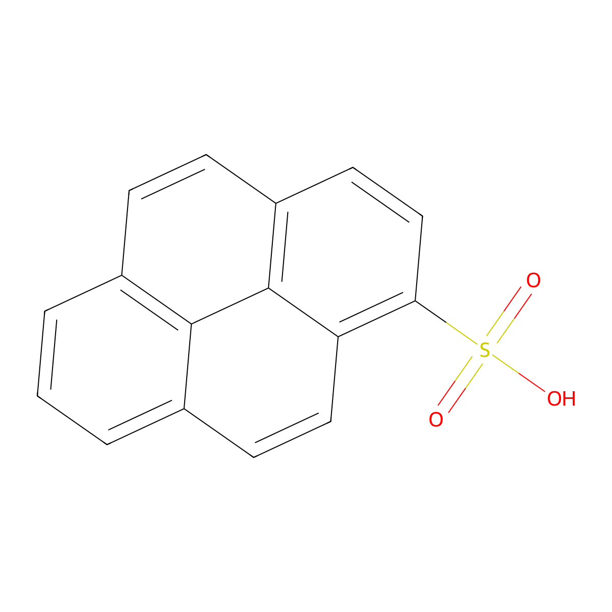 1-Pyrenesulfonic acid molecular structure, CAS 26651-23-0