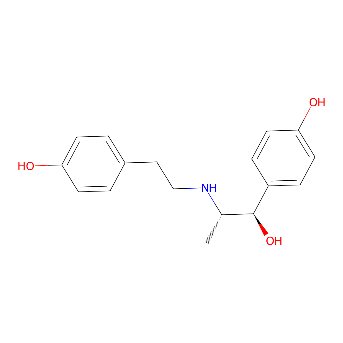 Ritodrine molecular structure, CAS 26652-09-5