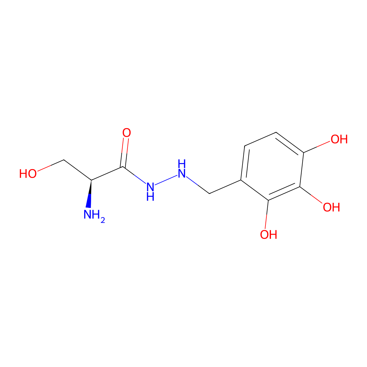 Benserazide, (S)- molecular structure, CAS 26652-10-8