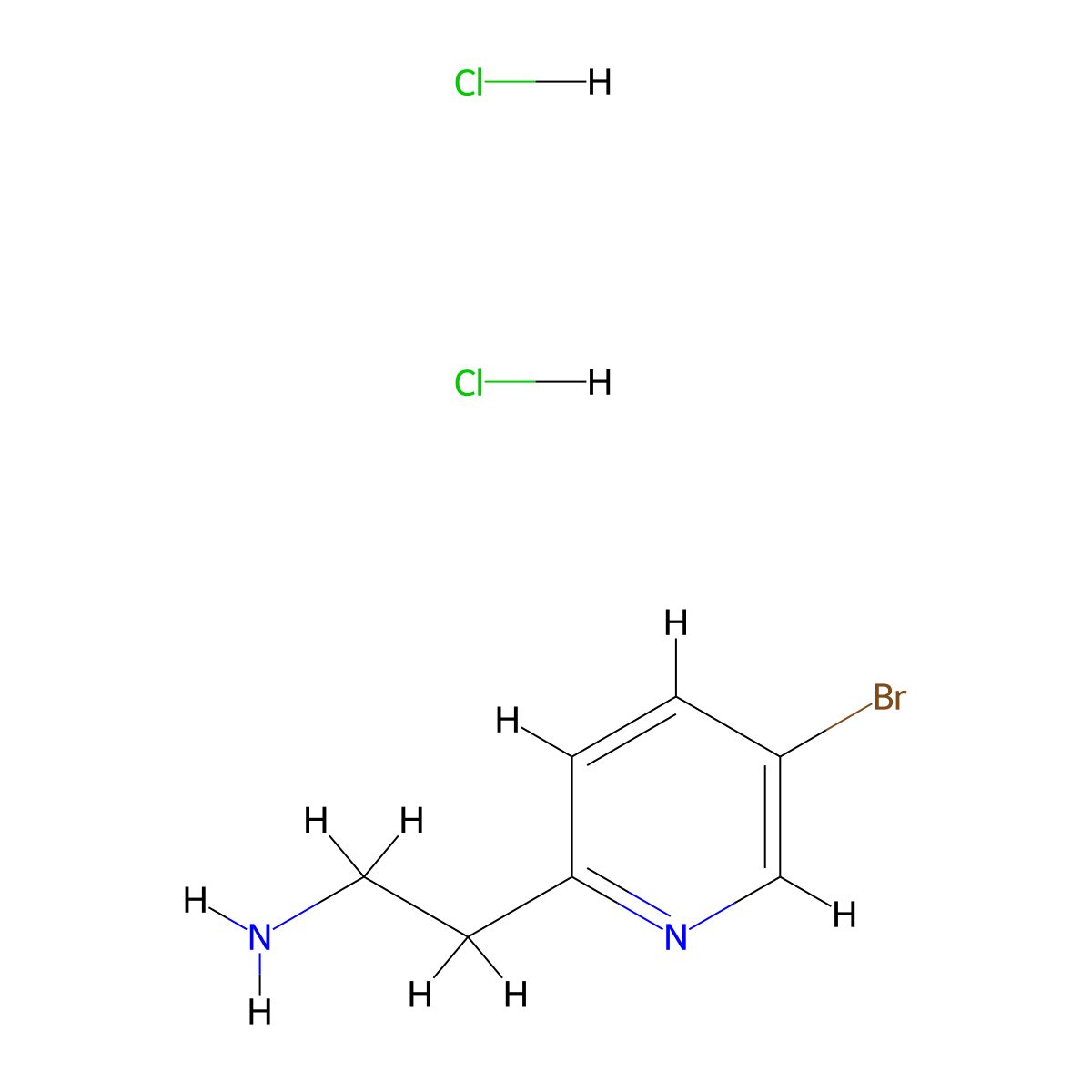 2-(5-Bromopyridin-2-yl)ethanamine dihydrochloride molecular structure, CAS 2665660-65-9