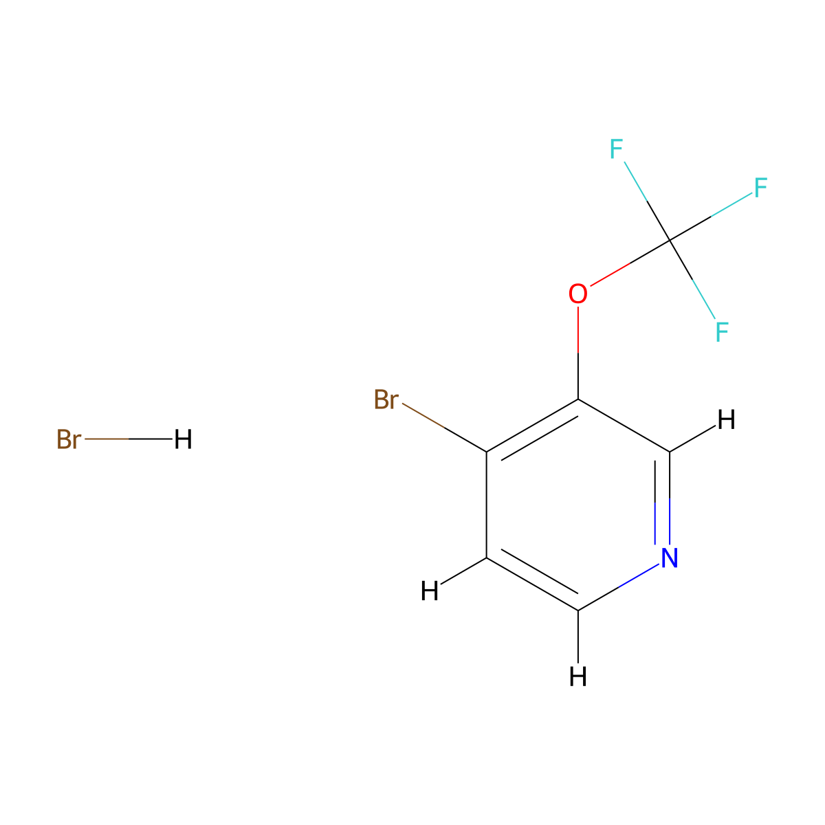 4-Bromo-3-(trifluoromethoxy)pyridine hydrobromide molecular structure, CAS 2665660-83-1