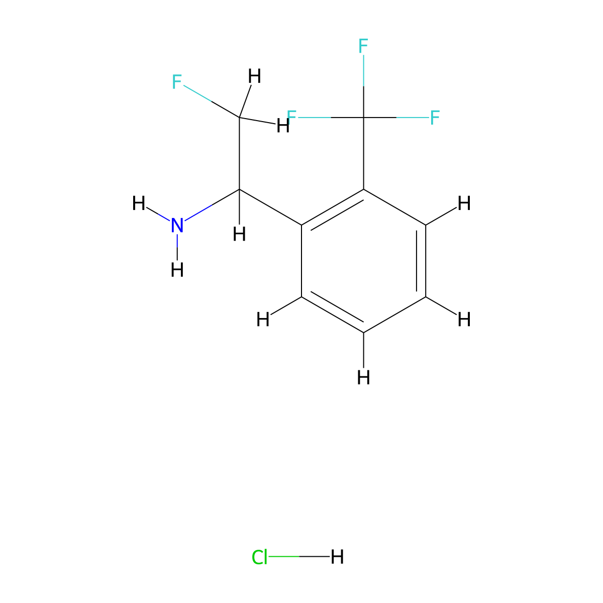 2-Fluoro-1-(2-(trifluoromethyl)phenyl)ethan-1-amine hcl molecular structure, CAS 2665660-85-3