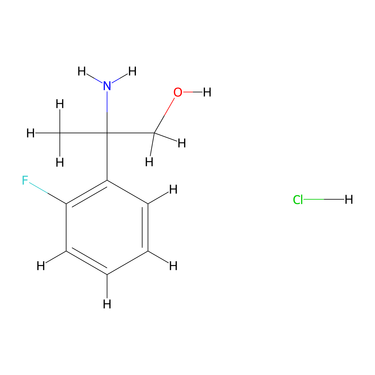 2-Amino-2-(2-fluorophenyl)propan-1-ol hydrochloride molecular structure, CAS 2665661-13-0