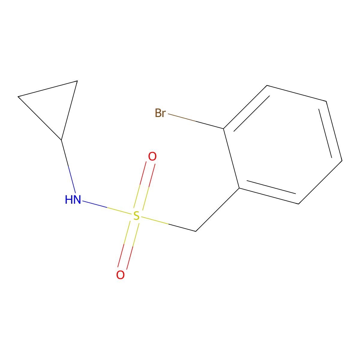 1-(2-Bromophenyl)-N-cyclopropylmethanesulfonamide molecular structure, CAS 2665661-18-5