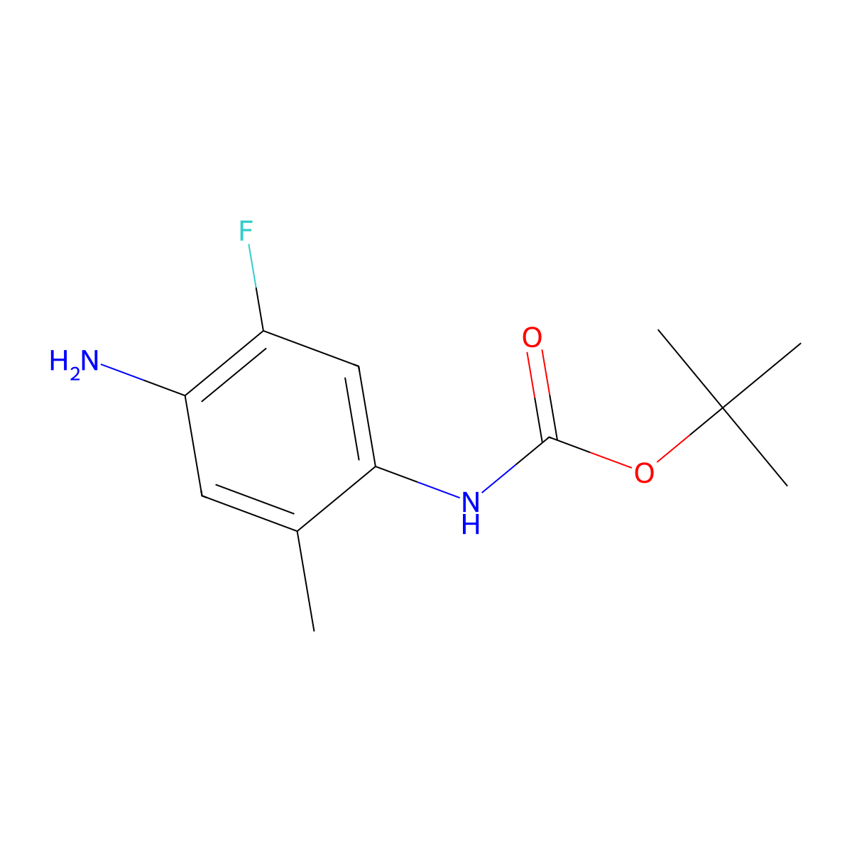 tert-butyl N-(4-amino-5-fluoro-2-methyl-phenyl)carbamate molecular structure, CAS 2665662-71-3