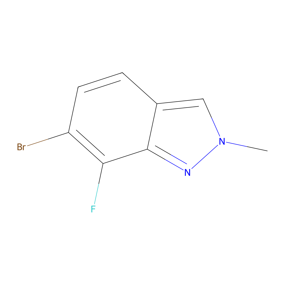 6-Bromo-7-fluoro-2-methyl-indazole molecular structure, CAS 2665662-87-1