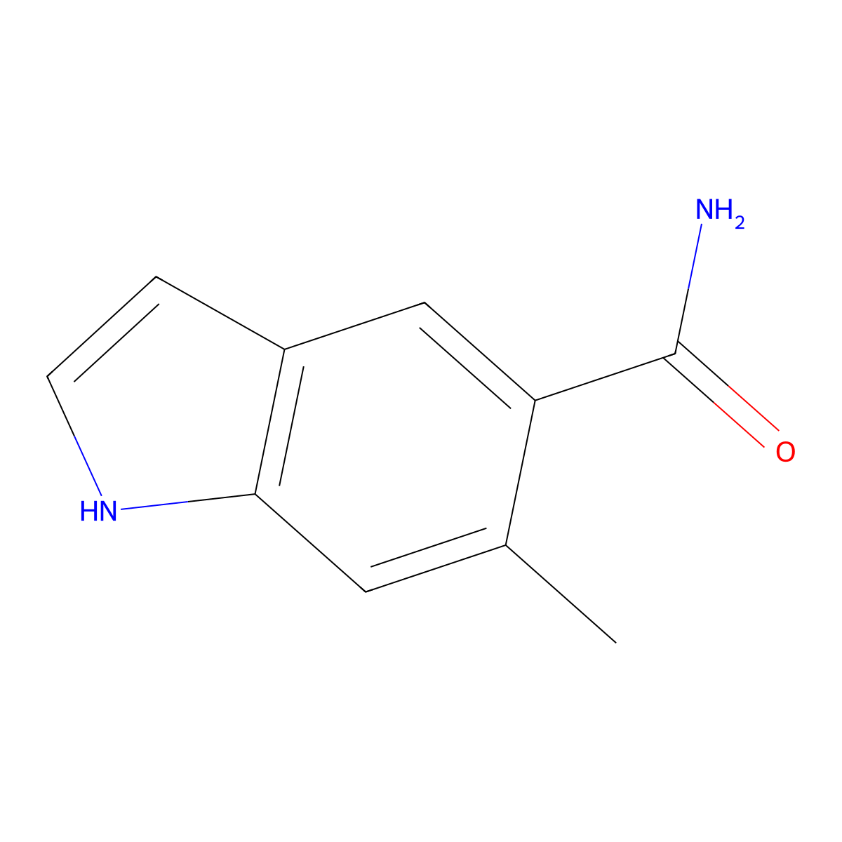 6-Methyl-1H-indole-5-carboxamide molecular structure, CAS 2665662-91-7