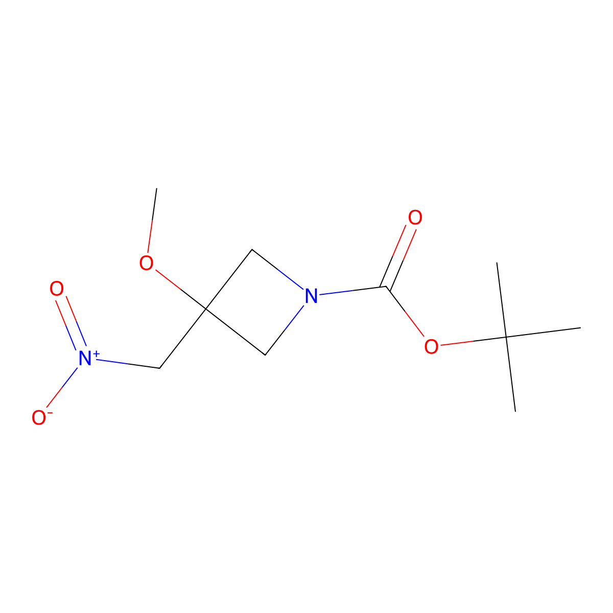 Tert-butyl 3-methoxy-3-(nitromethyl)azetidine-1-carboxylate molecular structure, CAS 2665663-00-1