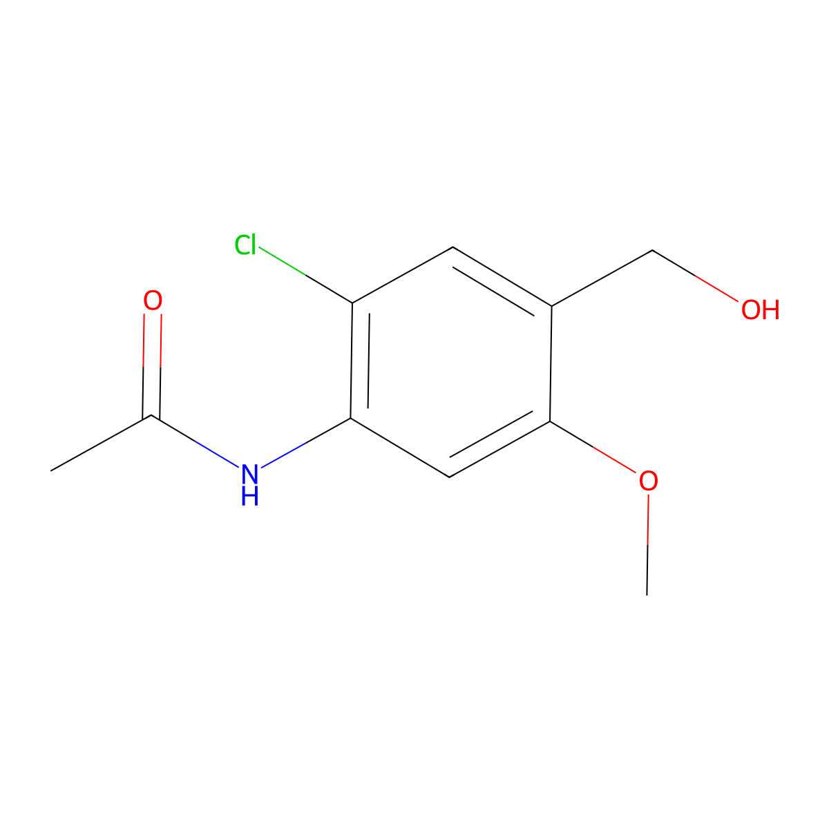 N-[2-Chloro-4-(hydroxymethyl)-5-methoxyphenyl]acetamide molecular structure, CAS 2665663-16-9
