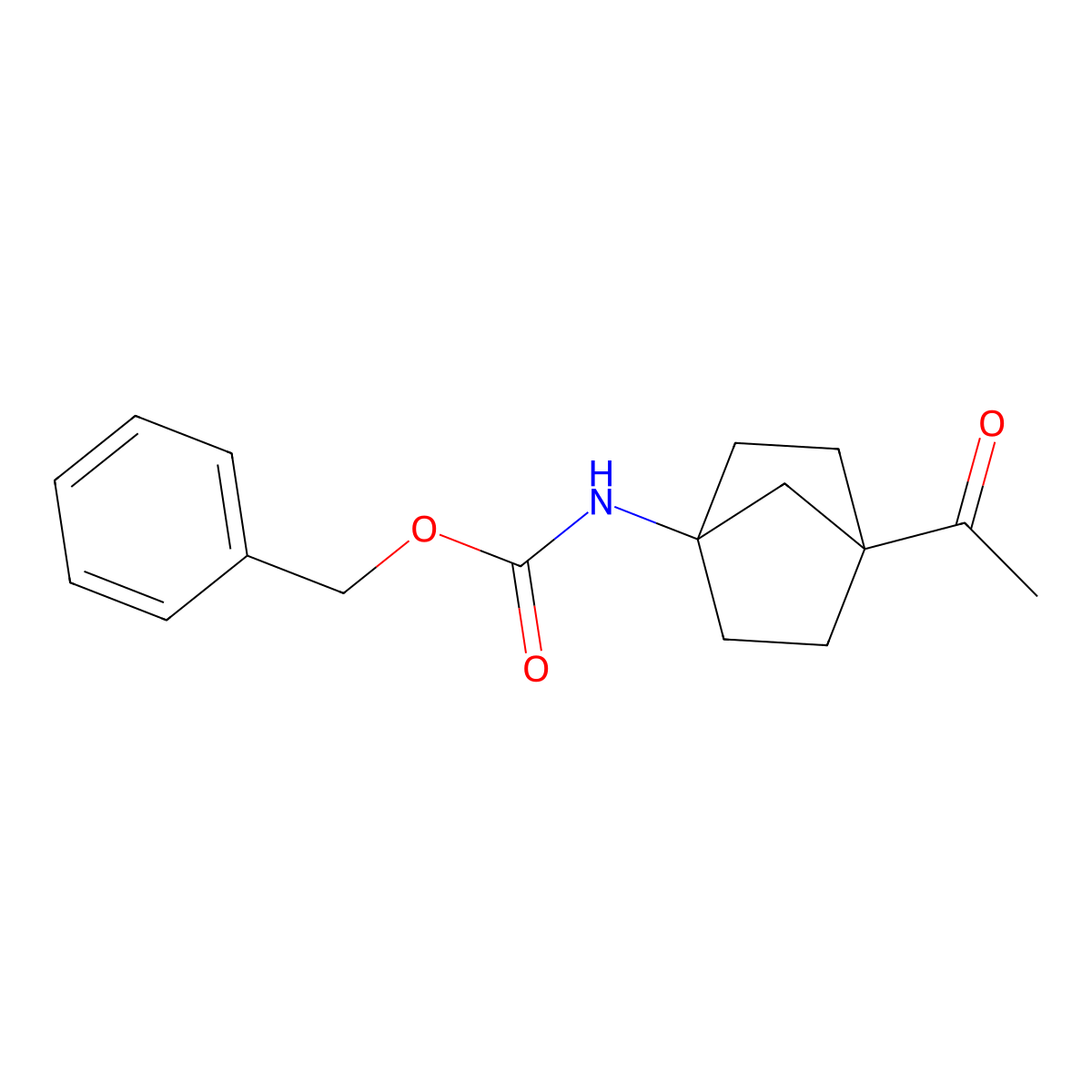 benzyl N-(4-acetylnorbornan-1-yl)carbamate molecular structure, CAS 2665663-24-9