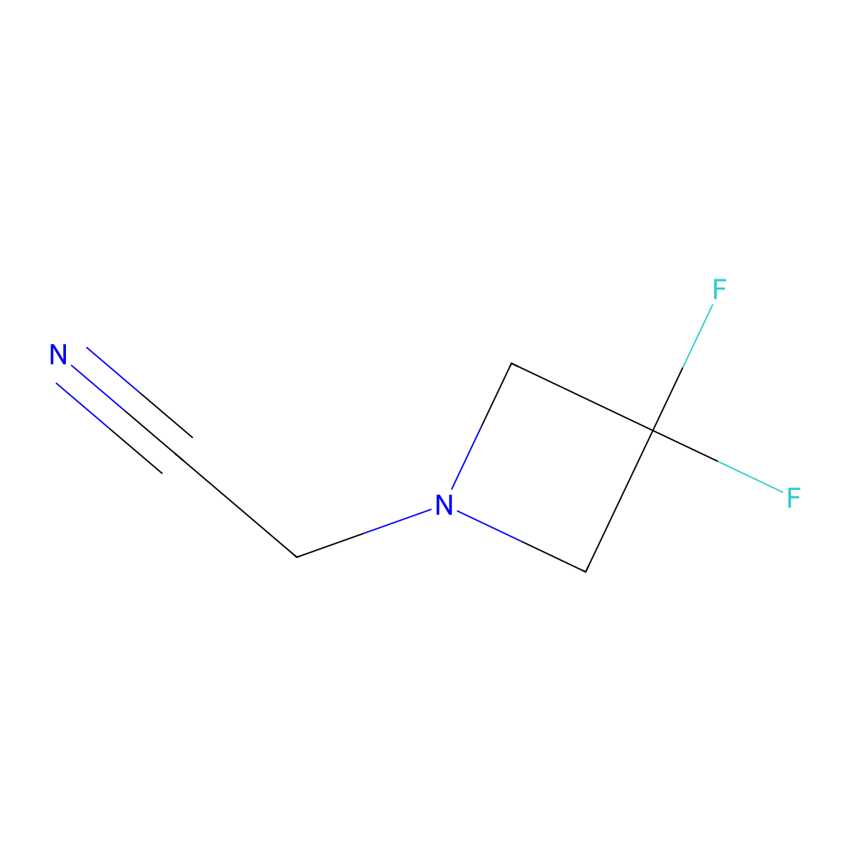 2-(3,3-Difluoroazetidin-1-yl)acetonitrile molecular structure, CAS 2665663-26-1