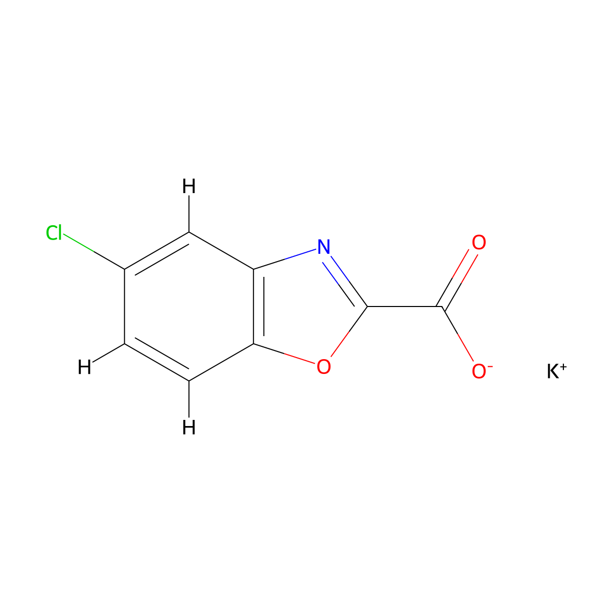 Potassium 5-chlorobenzo[D]oxazole-2-carboxylate molecular structure, CAS 2665664-69-5