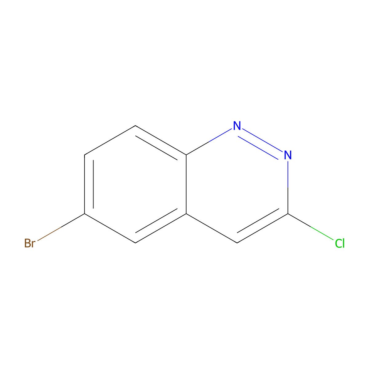 6-Bromo-3-chlorocinnoline molecular structure, CAS 2665665-30-3