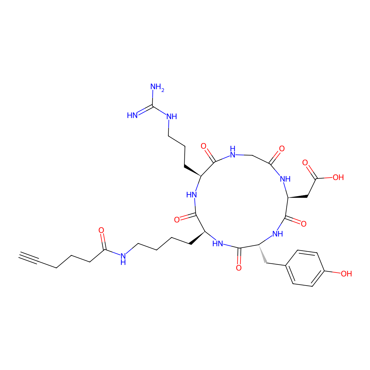 Alkyne-crgd molecular structure, CAS 2665674-77-9
