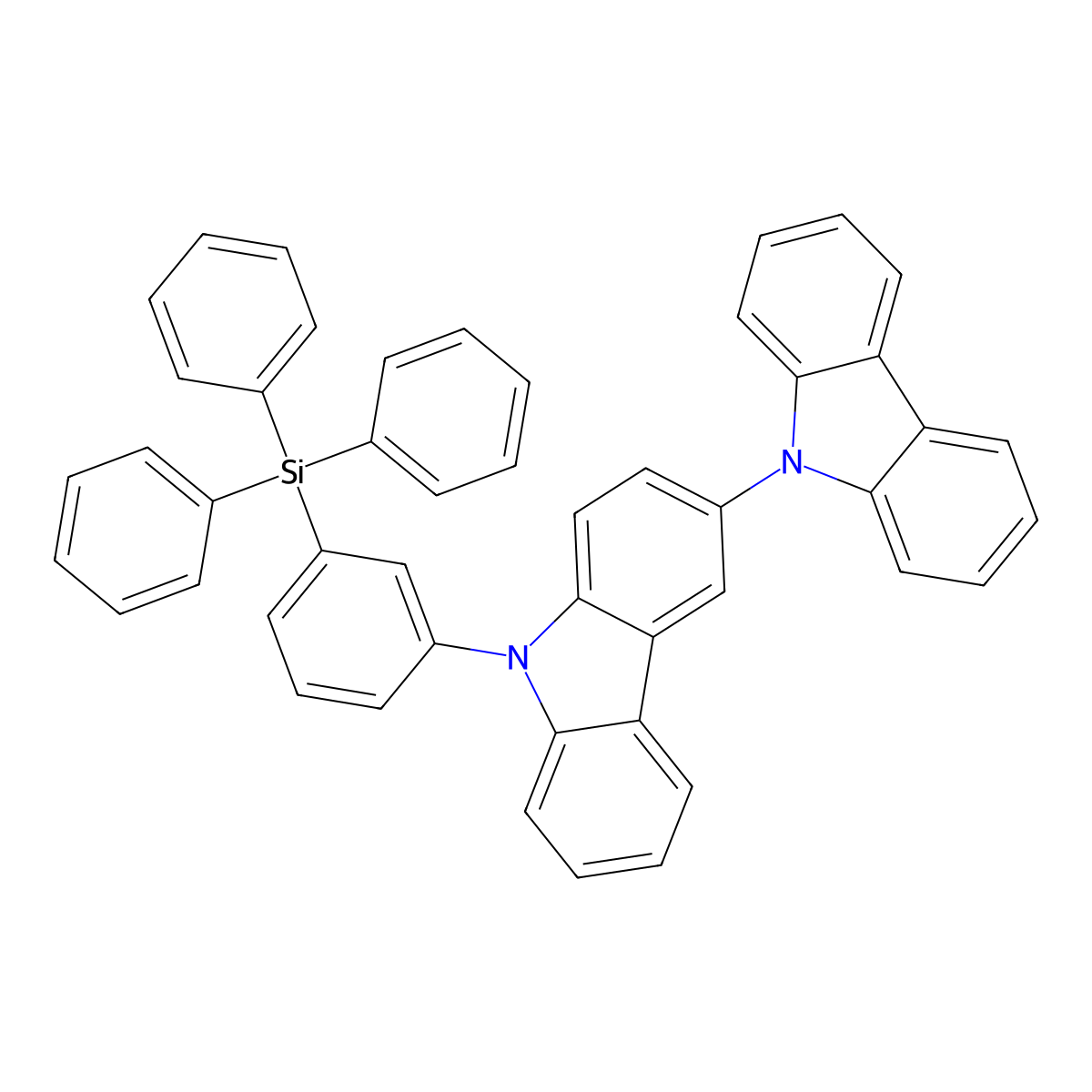 9-(3-(Triphenylsilyl)phenyl)-9h-3,9'-bicarbazole molecular structure, CAS 2665768-26-1