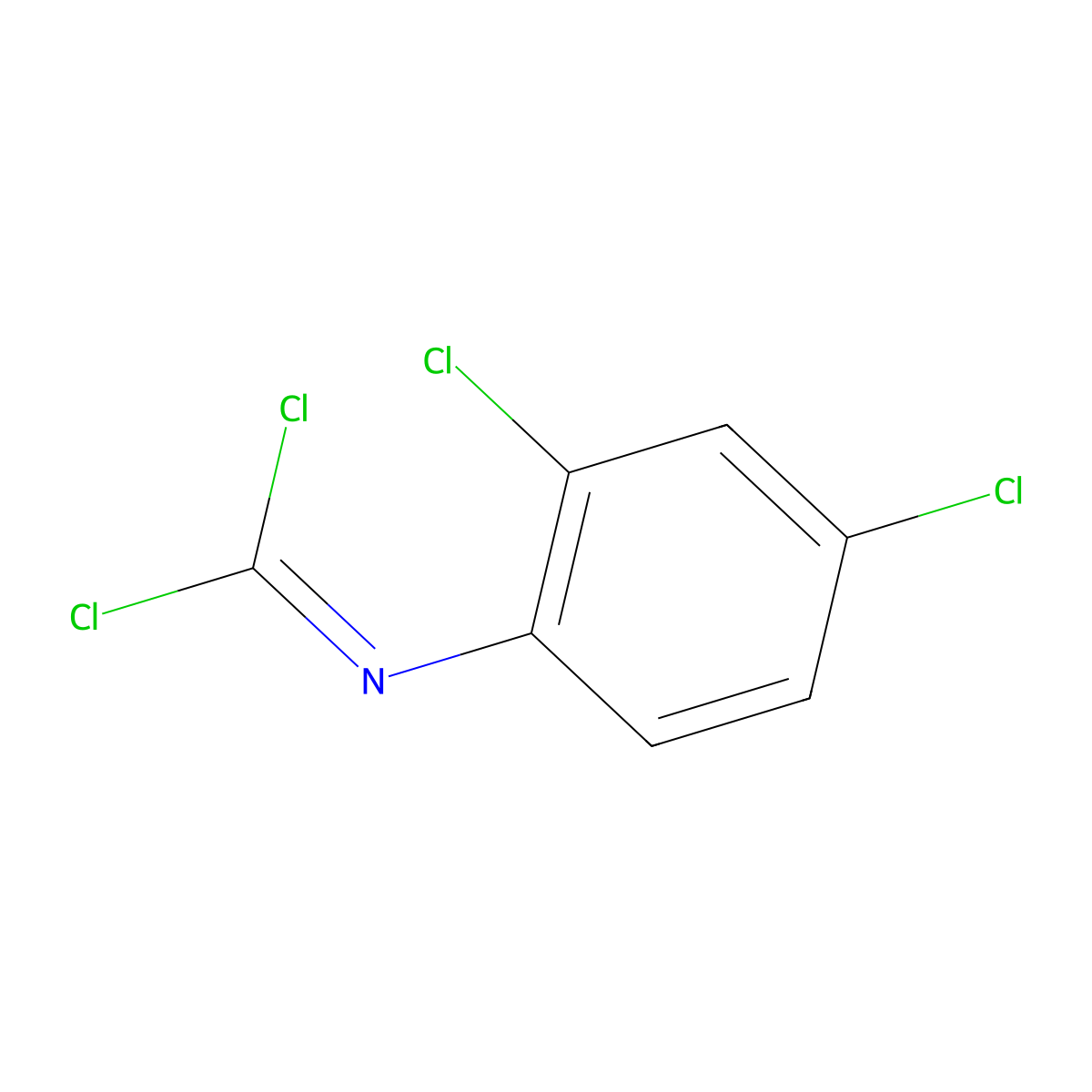 (2,4-Dichlorophenyl)imidocarbonyl dichloride molecular structure, CAS 2666-70-8