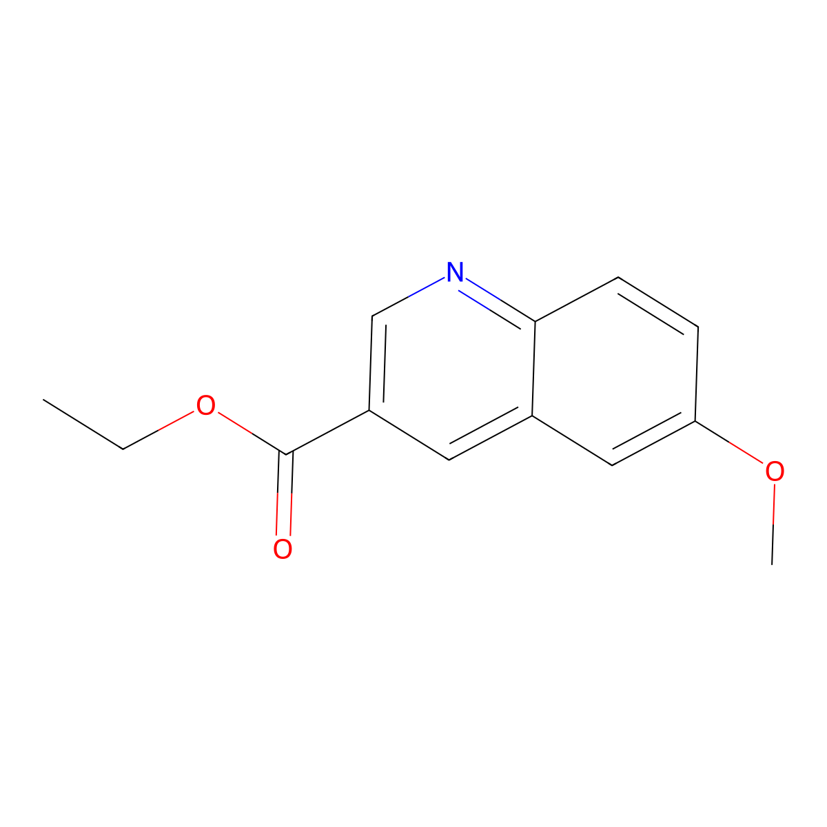 Ethyl 6-methoxyquinoline-3-carboxylate molecular structure, CAS 26660-48-0