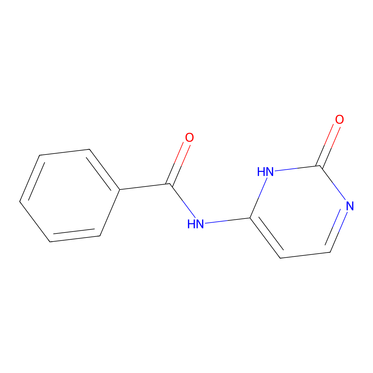 N4-Benzoylcytosine molecular structure, CAS 26661-13-2