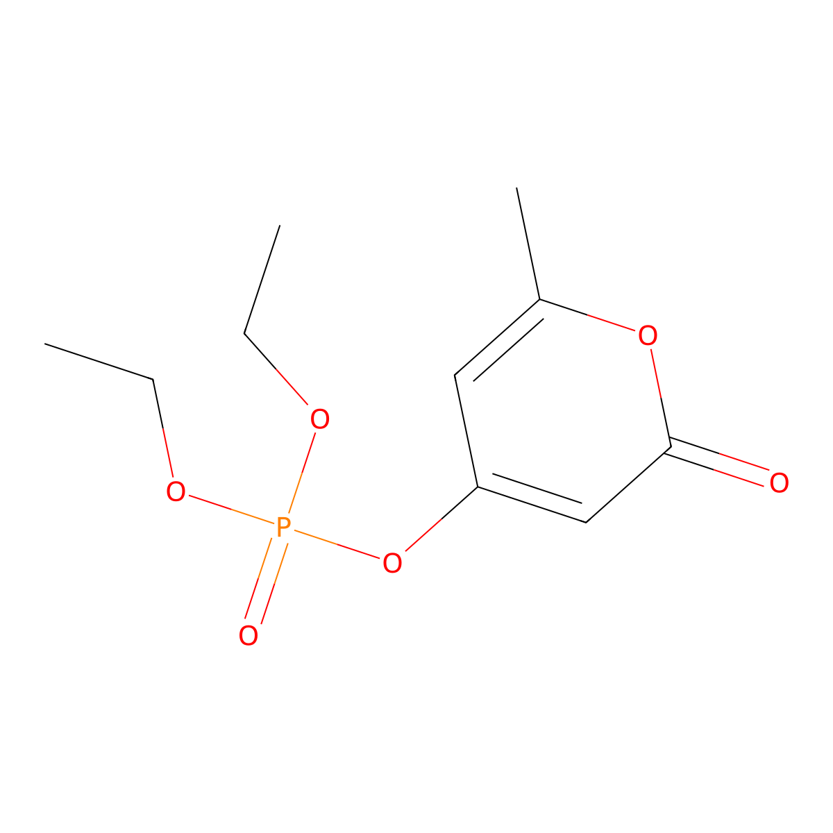 Diethyl 6-methyl-2-oxo-2H-pyran-4-yl phosphate molecular structure, CAS 26662-09-9