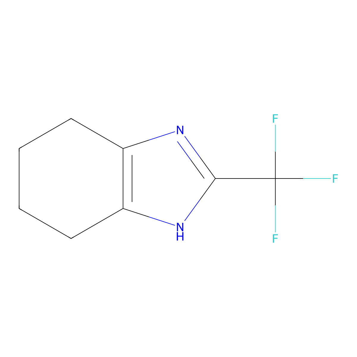 2-(trifluoromethyl)-4,5,6,7-tetrahydro-1H-1,3-benzodiazole molecular structure, CAS 26663-92-3