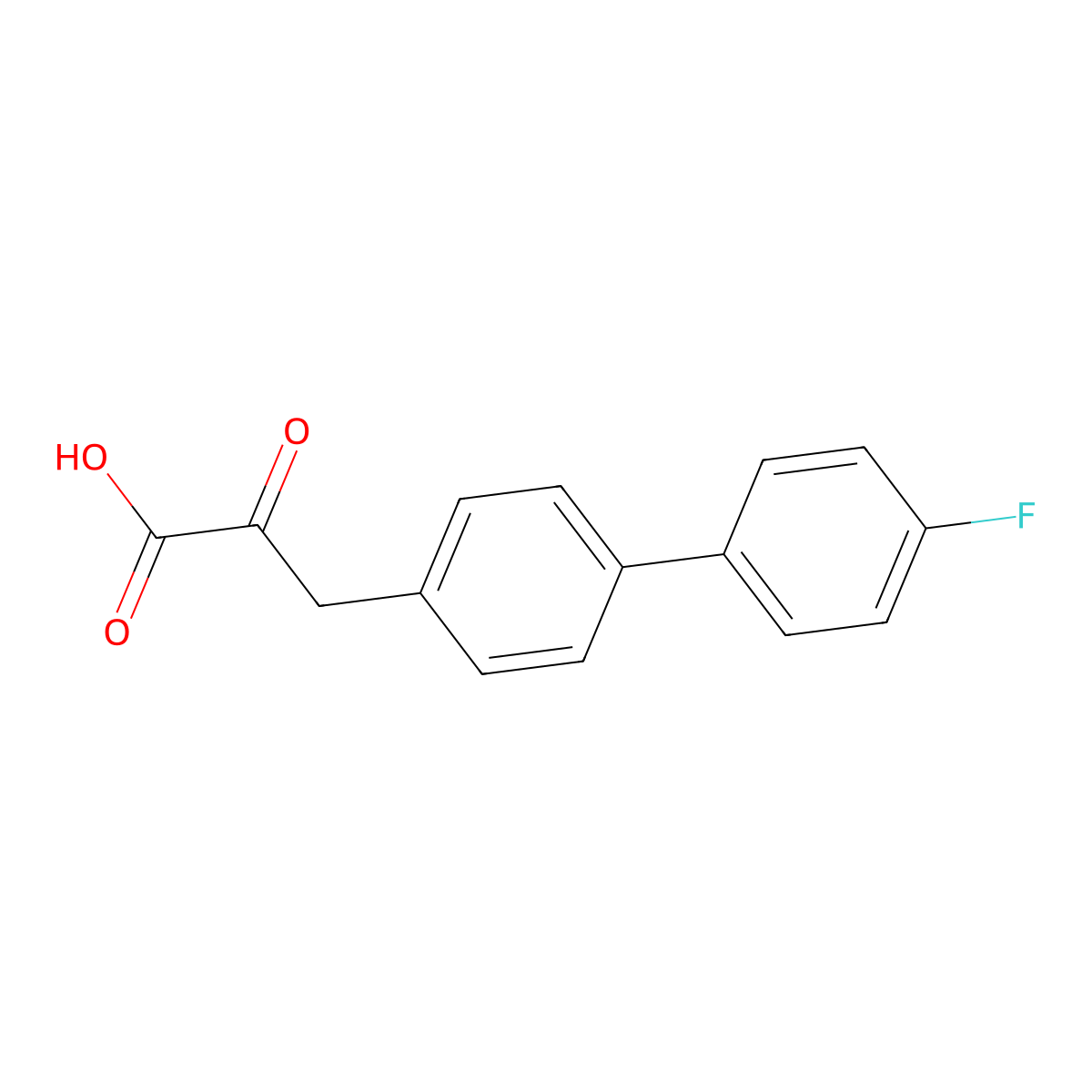 3-(4'-Fluoro-[1,1'-biphenyl]-4-yl)-2-oxopropanoic acid molecular structure, CAS 2666379-79-7