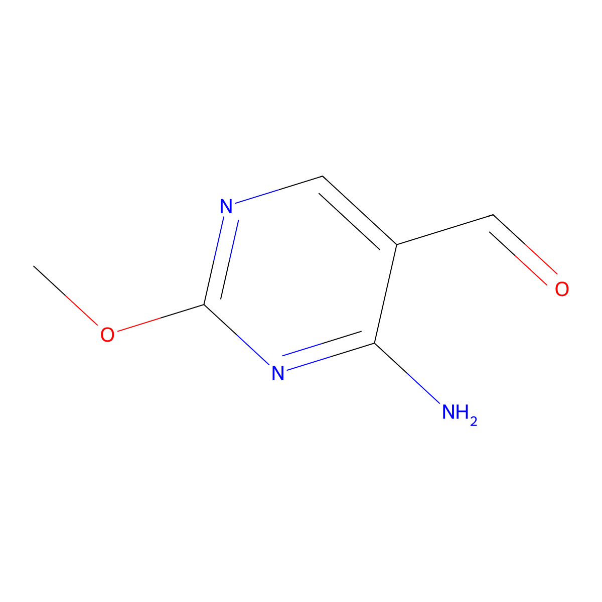 4-Amino-2-methoxypyrimidine-5-carbaldehyde molecular structure, CAS 26664-09-5