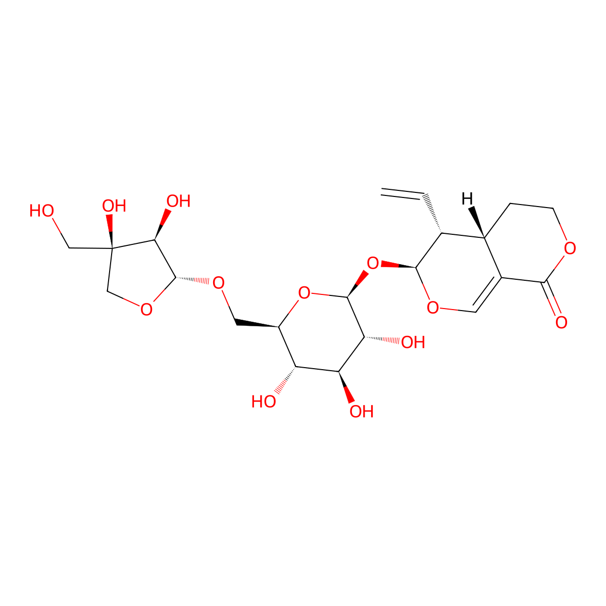 6'-O-beta-D-Apiofuranosylsweroside molecular structure, CAS 266678-59-5